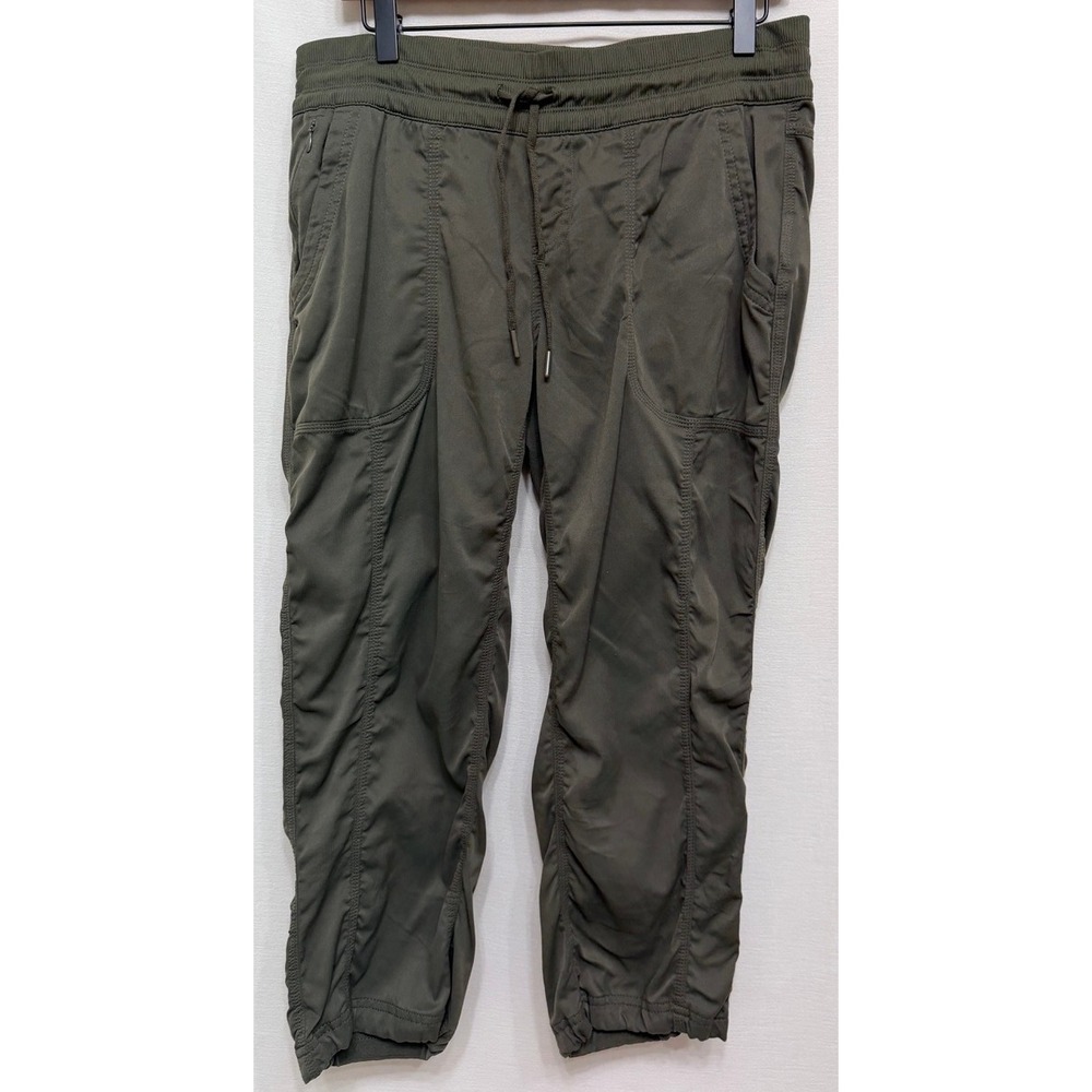 The North Face Womens Capri Pants Army Green Cinch Waist Jogger Aphrodite Large